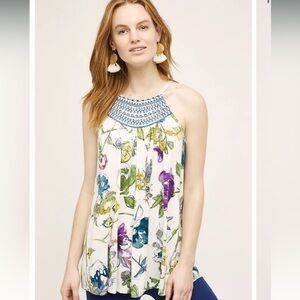 Anthropologie Floral Tank